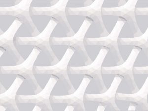 Polyspline white triangle pattern