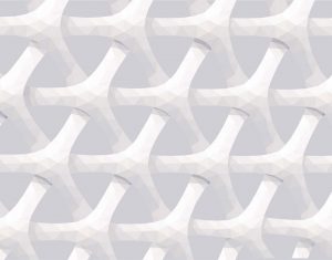 Polyspline white triangle pattern