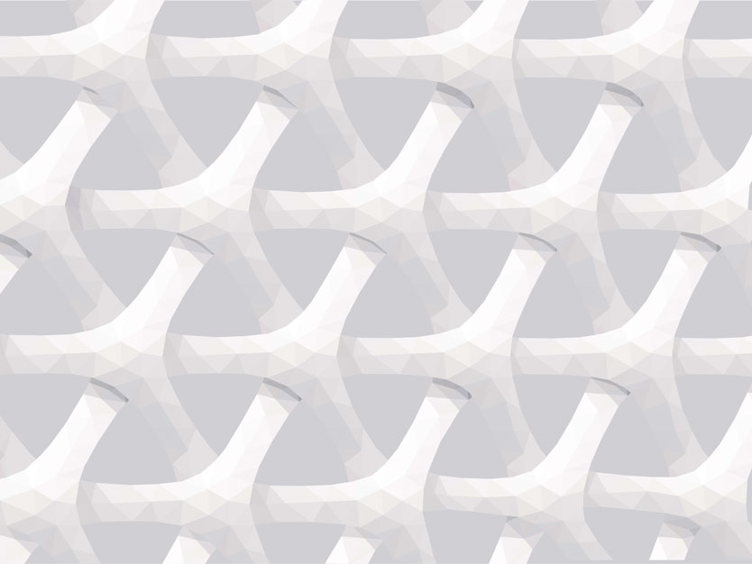 Polyspline white triangle pattern